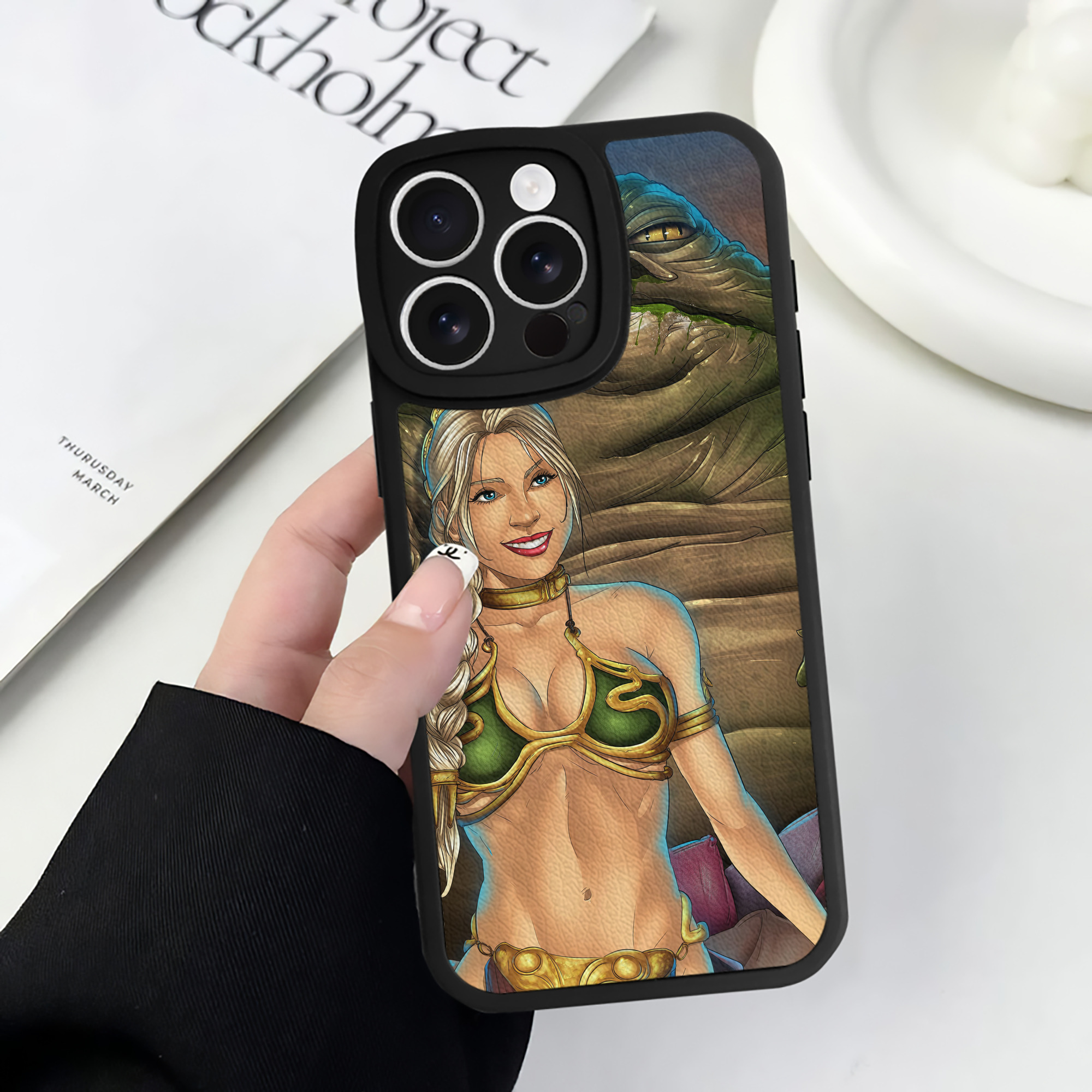 （画像用） スター・ウォーズ Star Wars 【iPhone 16シリーズ対応】シリコンスマホケース（レザー調） 材質：シリコン